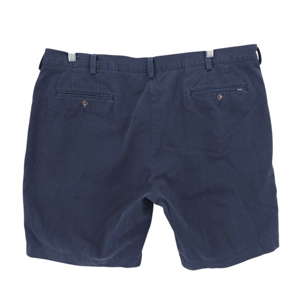 POLO RALPH LAUREN Navy Blue Chino Shorts 100% Cotton 9" Inseam Size 42 - Picture 2 of 6